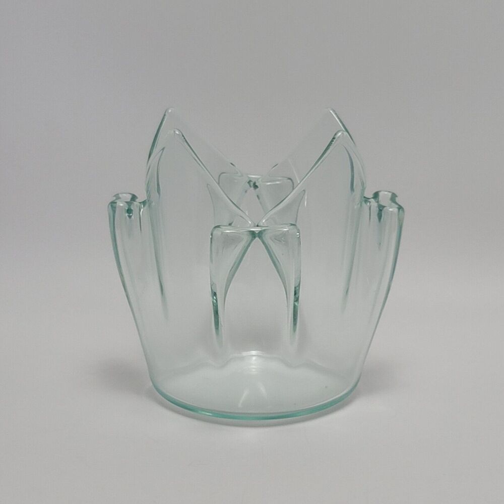 Plexiglass Handkerchief Vase Lucite Acrylic Mid Century Modern Glass Ruffled